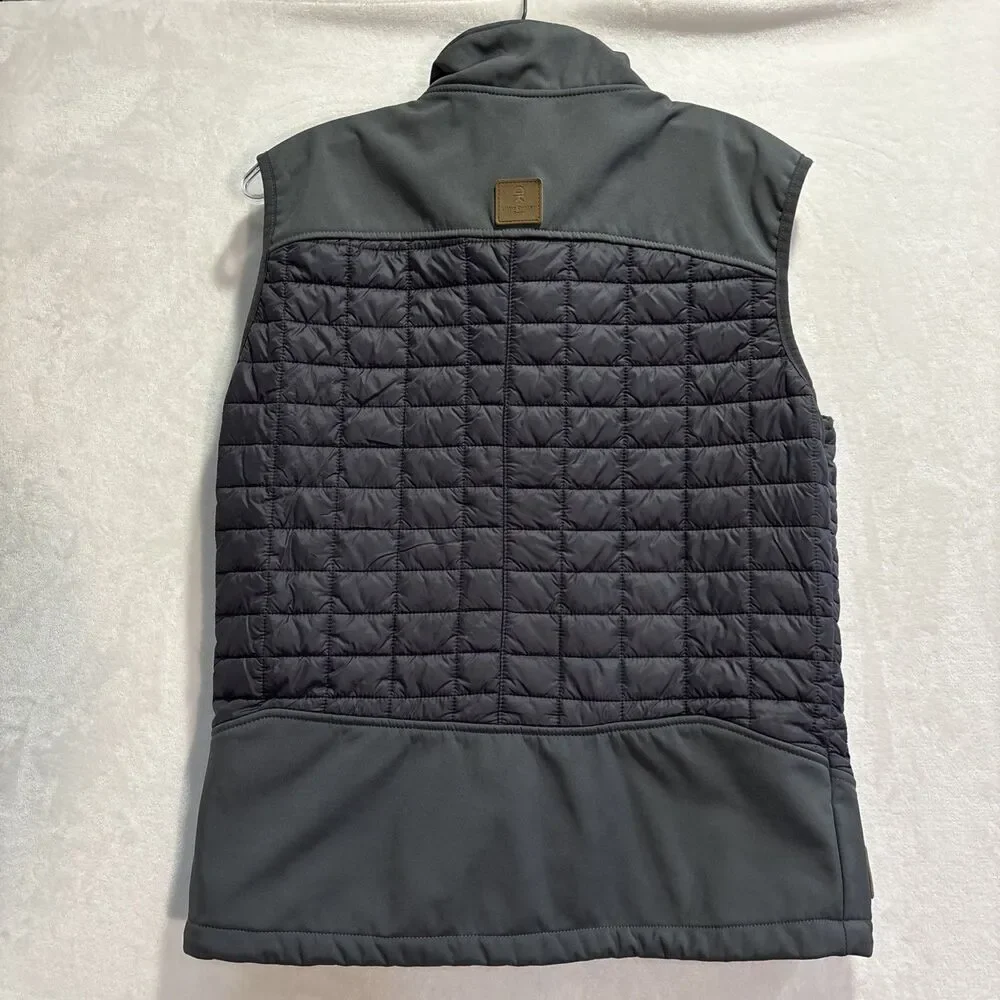 Little Donkey Andy Men's Size Small Sleeveless Quilted Puffer Vest Full Zip Grey